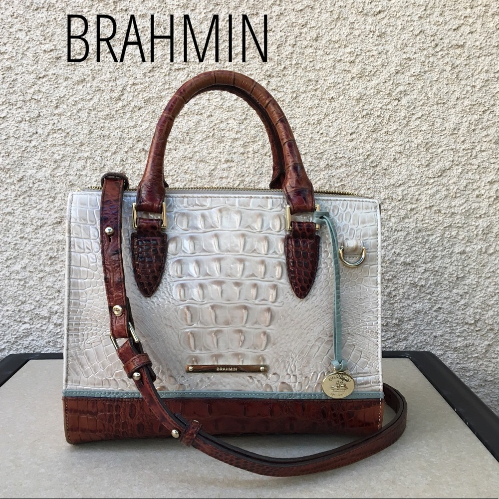 Brahmin Anywhere Convertible Linen Tri-color Tote
